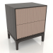 3D Modell Nachttisch FARGO 2 Schubladen mit gefrästen Fronten (Beige, Wenge-Eiche, Option 2) - Vorschau
