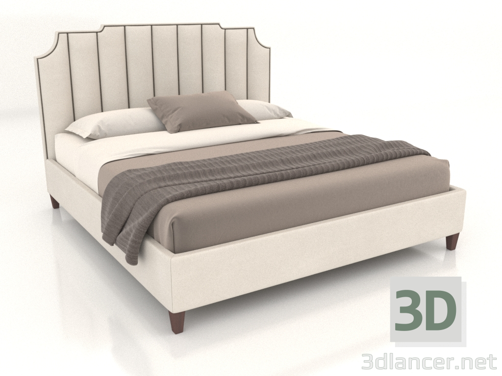 Modelo 3d Cama de casal macia de design Bayonne - preview