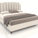 Modelo 3d Cama de casal macia de design Bayonne - preview