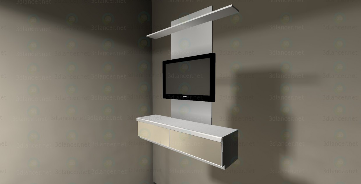 modelo 3D Mesa de TV - escuchar modelo 3D Mesa de TV - escuchar
