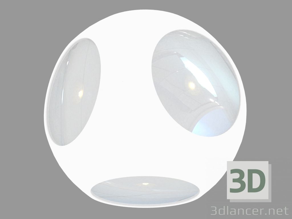modello 3D Lampada da parete a LED (DL18442_14 Bianco R Dim) - anteprima