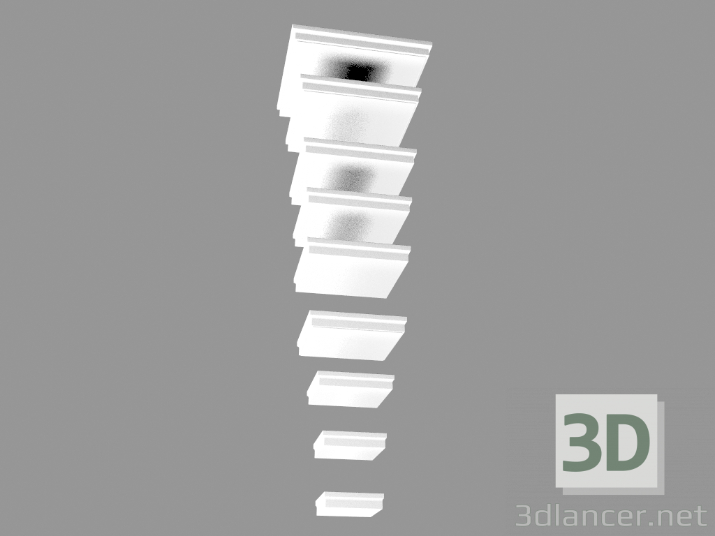 3d model The upper part of the columns (А1,2,3,4,5,6,7,8,9) - preview