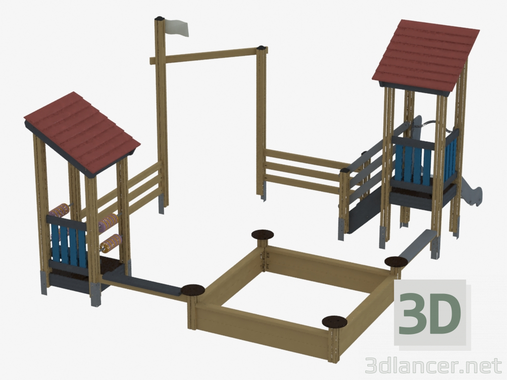 modello 3D Complesso di giochi per bambini (K5308) - anteprima