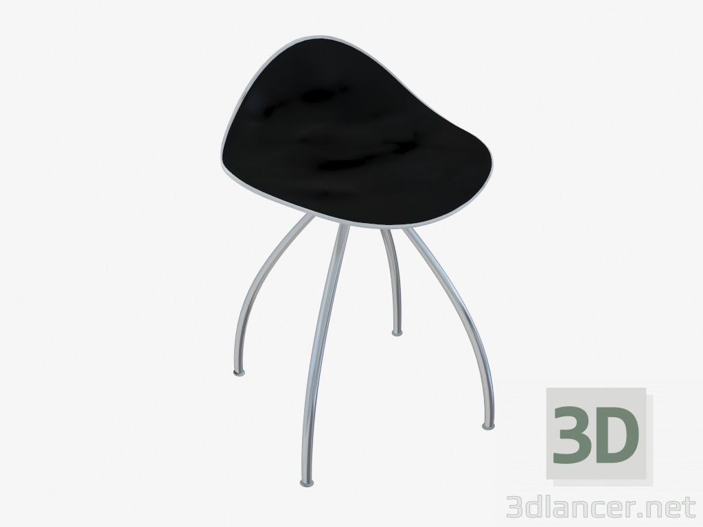 modèle 3D Chaise (blanc noir h46) - preview