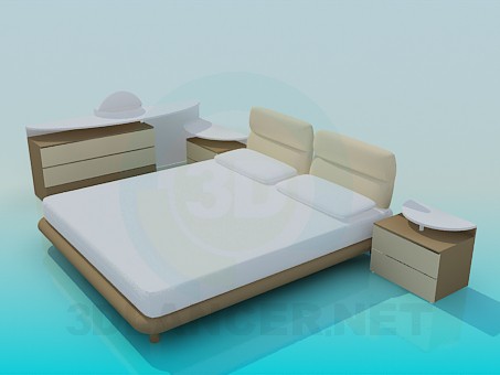 modelo 3D Muebles en el dormitorio - escuchar modelo 3D Muebles en el dormitorio - escuchar