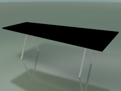 Table trapézoïdale 5412 (H 74 - 120-80x240 cm, stratifié Fenix F02, V12)