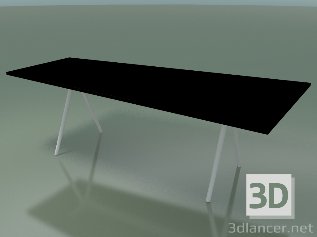 modello 3D Tavolo trapezoidale 5412 (H 74-120-80x240 cm, laminato Fenix F02, V12) - anteprima