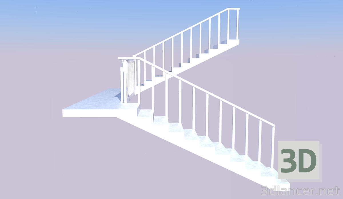 3d модель Лестница – превью