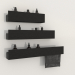 3D Modell Badezimmerregale (schwarz) BOCA LINE - Vorschau