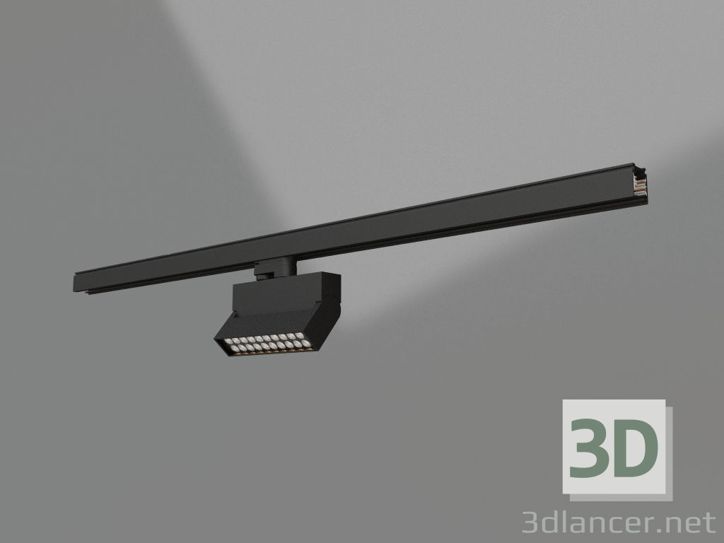 modello 3D Lampada LGD-LOFT-TRACK-4TR-S170-20W Day4000 (BK, 24 gradi) - anteprima