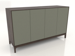 Mueble de TV FARGO con frontales fresados 1600x500x950 mm (oliva, roble oscuro, opción 4)