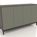 3d model Mueble de TV FARGO con frontales fresados 1600x500x950 mm (oliva, roble oscuro, opción 4) - vista previa