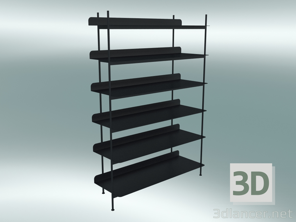 modèle 3D Compilation du système de rack (configuration 4, noir) - preview