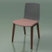 3d model Chair 3979 (4 wooden legs, polypropylene, with a pillow on the seat, walnut) - preview