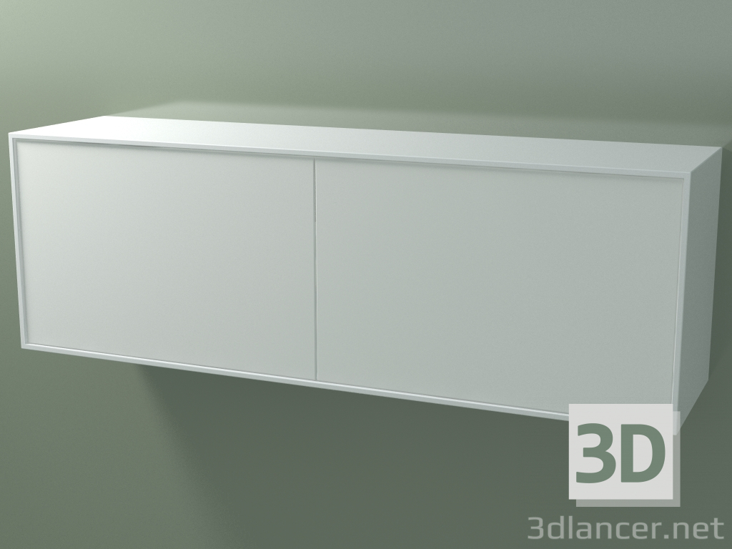 modèle 3D Boîte double (8AUFBA03, Glacier White C01, HPL P01, L 144, P 36, H 48 cm) - preview
