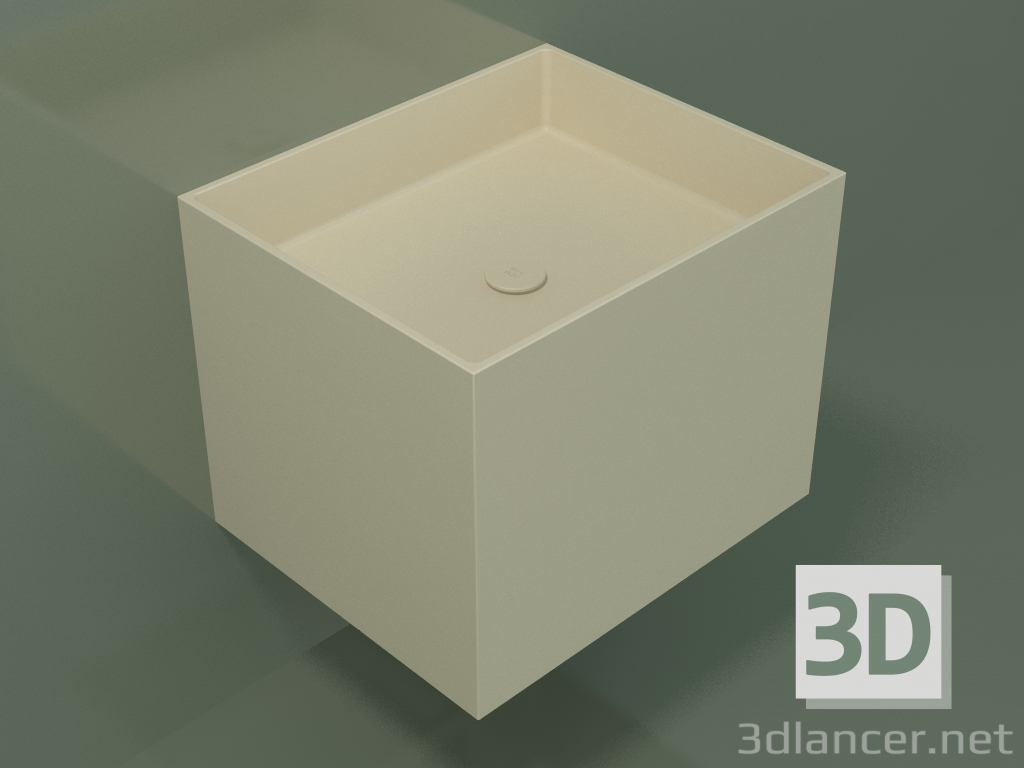modèle 3D Lavabo suspendu (02UN33301, Bone C39, L 60, P 50, H 48 cm) - preview