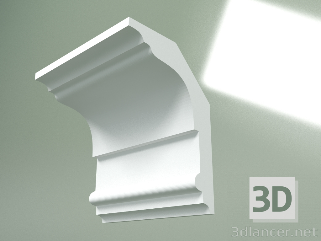 modello 3D Cornicione in gesso (zoccolo a soffitto) KT358 - anteprima