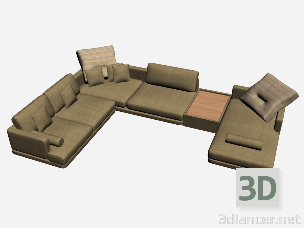 3d model Sofa corner Incumbents soft 6 - preview
