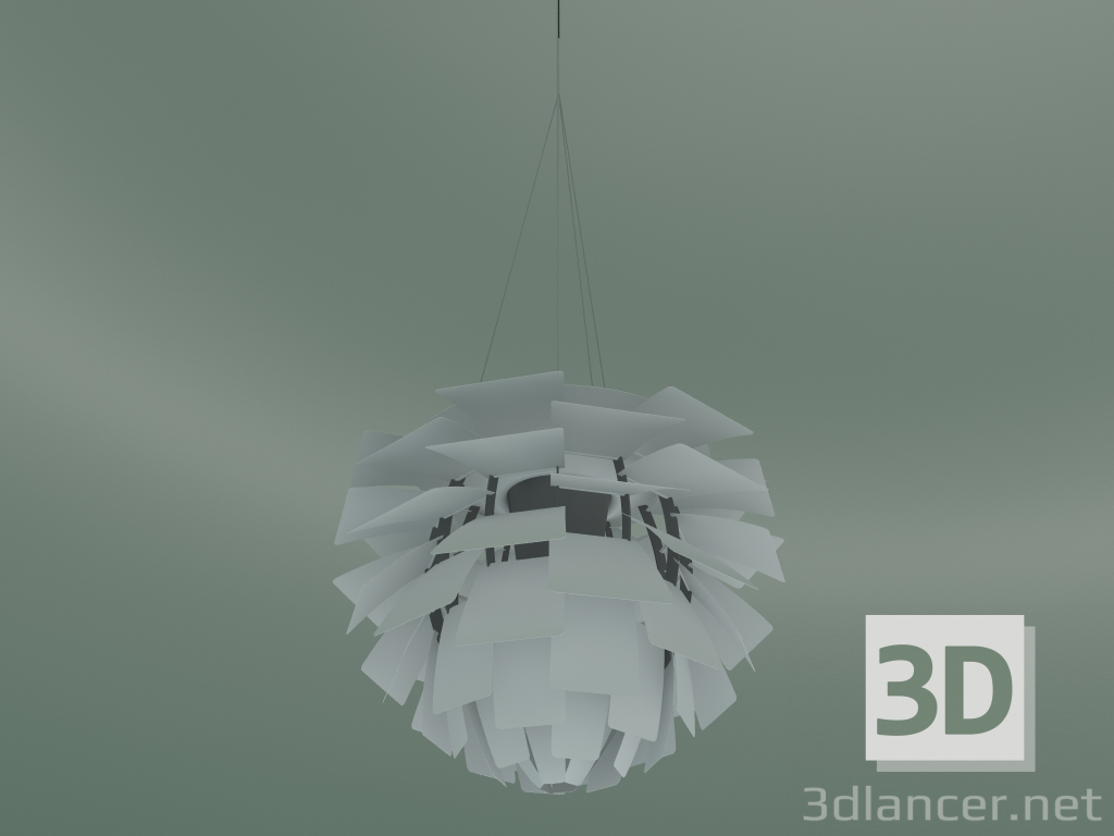 3d model Lámpara colgante PH Alcachofa (⌀720, 100W E27, WHT V2) - vista previa