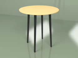 Petite table à manger Spoutnik 70 cm (jaune ocre)