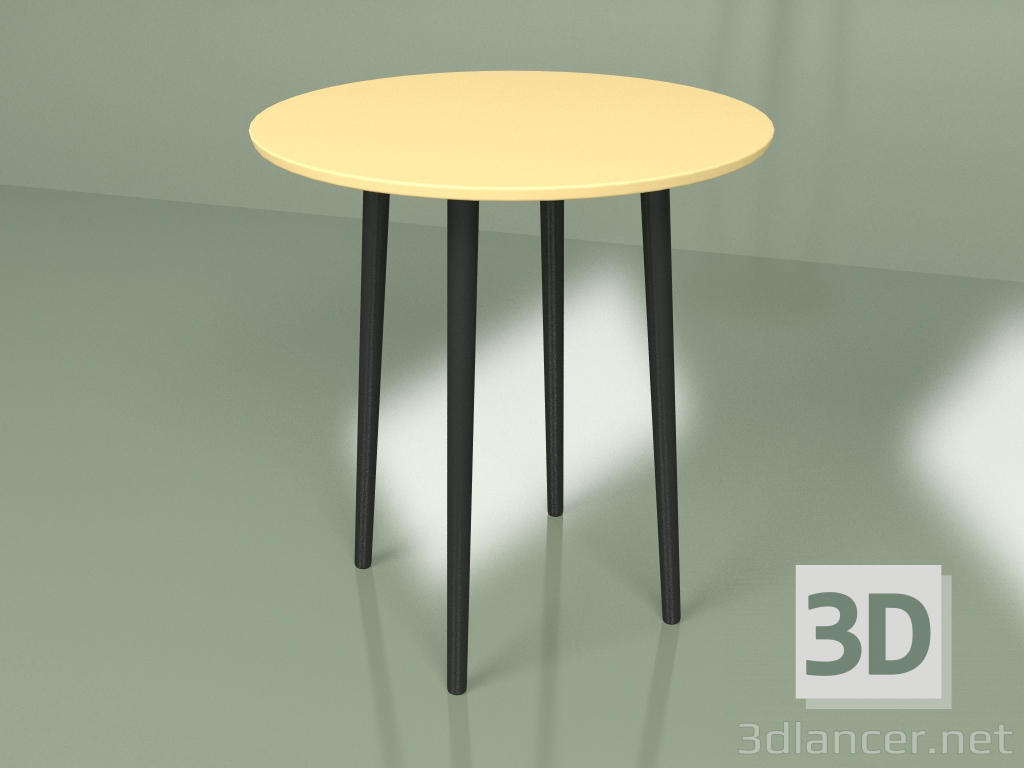 modèle 3D Petite table à manger Spoutnik 70 cm (jaune ocre) - preview