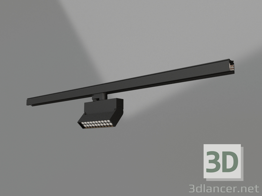 3D Modell Lampe LGD-LOFT-TRACK-4TR-S170-20W Warm3000 (BK, 24 Grad) - Vorschau