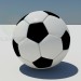 Modelo 3d Bola de futebol - preview