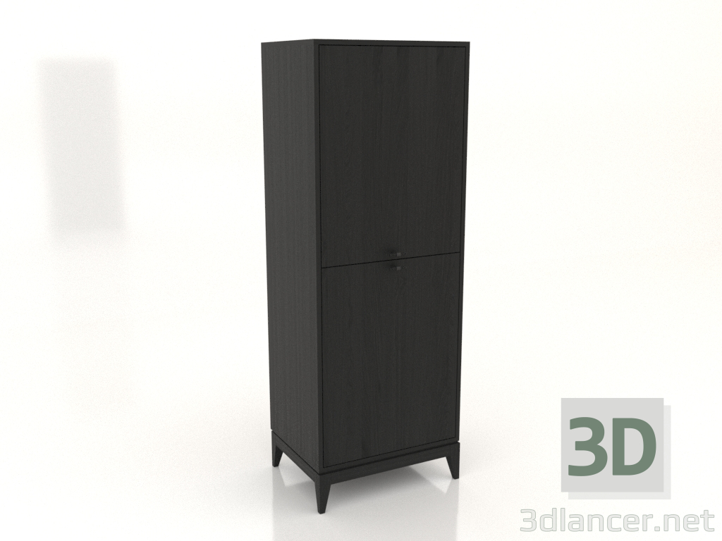 Modelo 3d Gabinete 1 600x450x1650 mm (preto RAL 9005) - preview