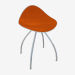 3D modeli Sandalye (beyaz turuncu h46) - önizleme