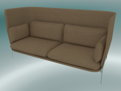 Divano divano (LN7, 90x232 H 115 cm, gambe cromate, Hot Madison 495)