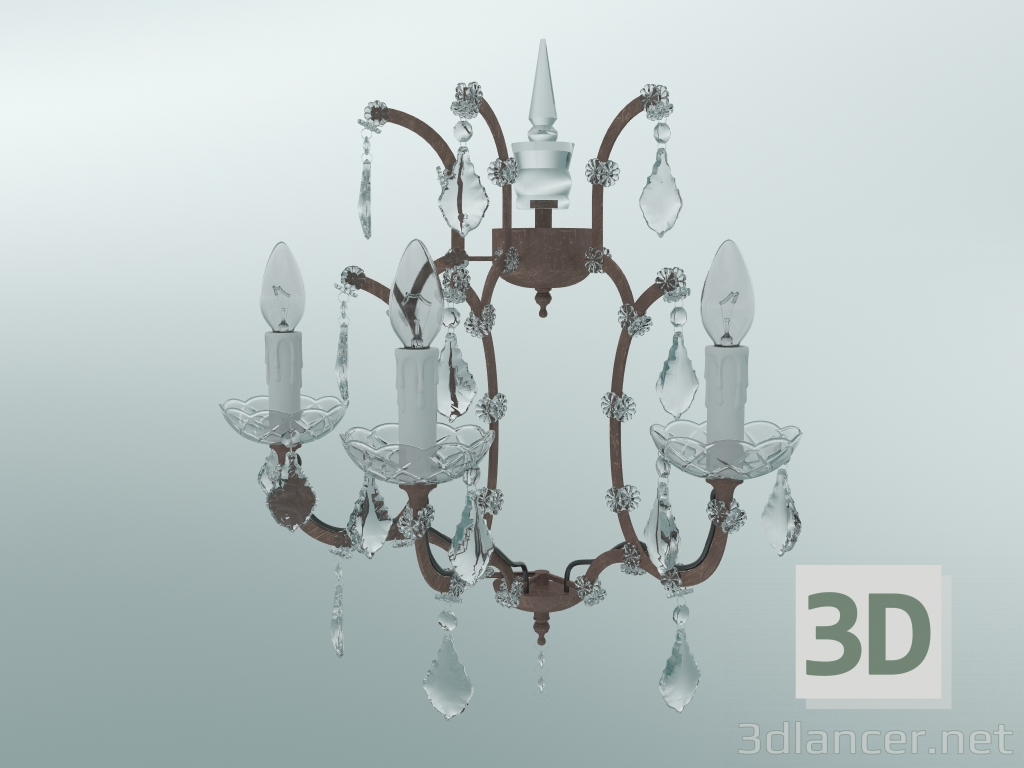 3D Modell Wandleuchte Braut (MSF6009-3B) - Vorschau