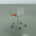 3D modeli Sandalye 0466 (5 tekerlekli, kolçaklı, ön kaplamalı, polipropilen PO00101) - önizleme