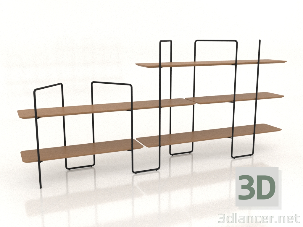 3D Modell Modulares Rack (Zusammensetzung 13 (05+01+U)) - Vorschau