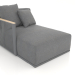 Modelo 3d Módulo de sofá seção 2 esquerda (Antracite) - preview