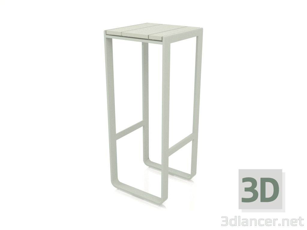 modello 3D Sgabello alto (Grigio cemento) - anteprima