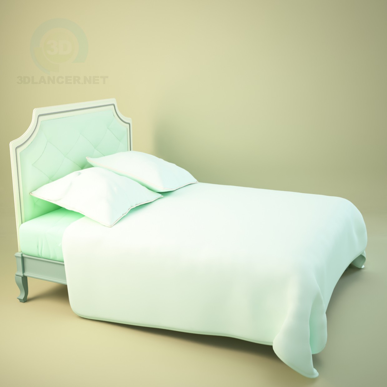 modelo 3D cama clásica - escuchar modelo 3D cama clásica - escuchar