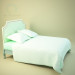 3d модель класична ліжко – превью