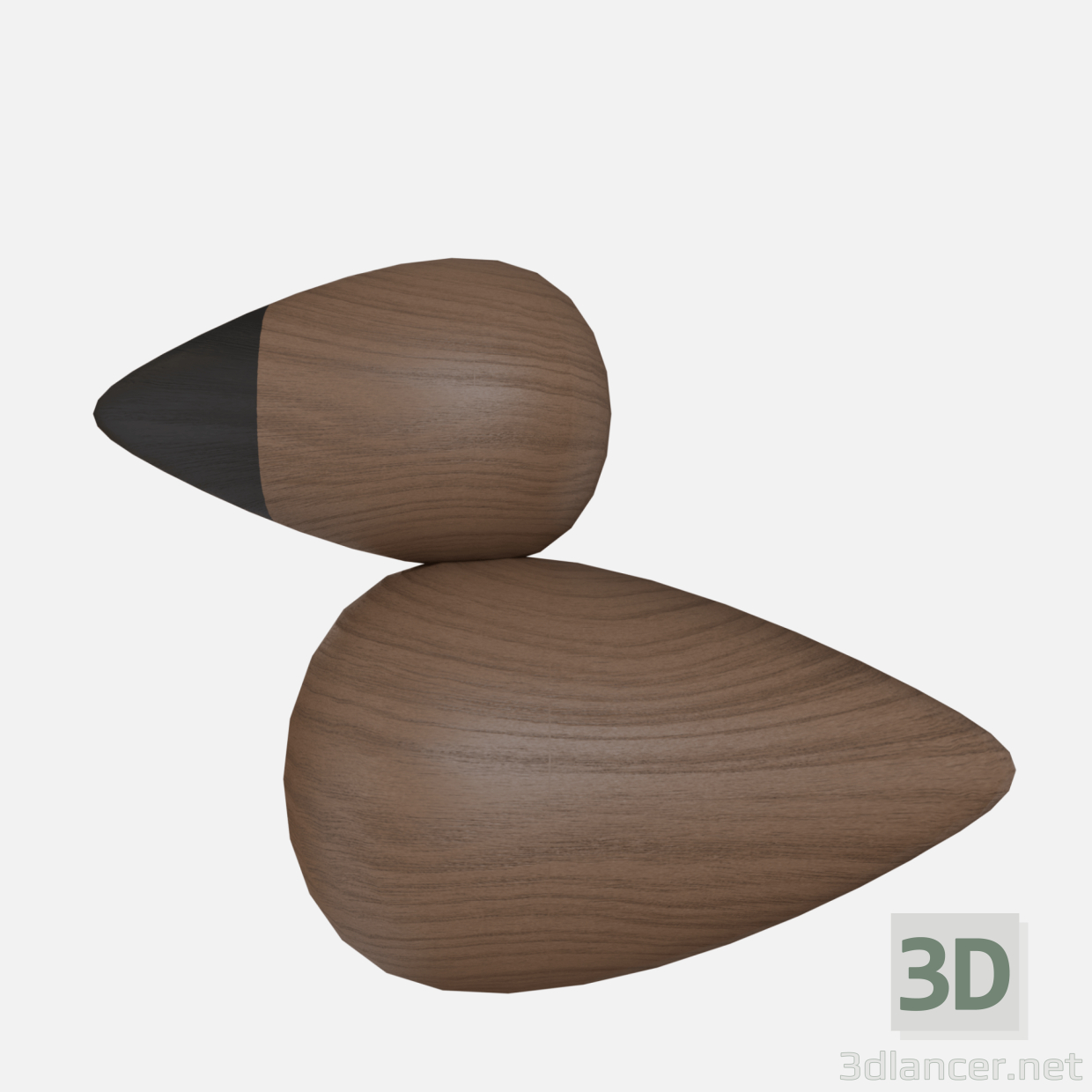 pájaro de madera 3D modelo Compro - render