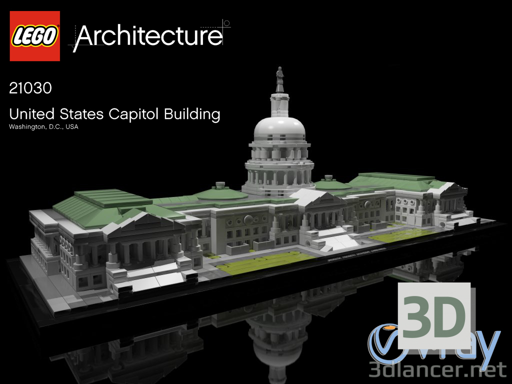 3d LEGO UNITED STATES CAPITOL BUILDING 21030 модель купити - зображення