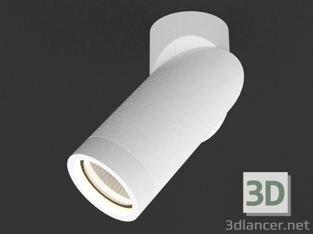 modello 3D Lampada LED Superficie (DL18438_11WW-R Bianco) - anteprima