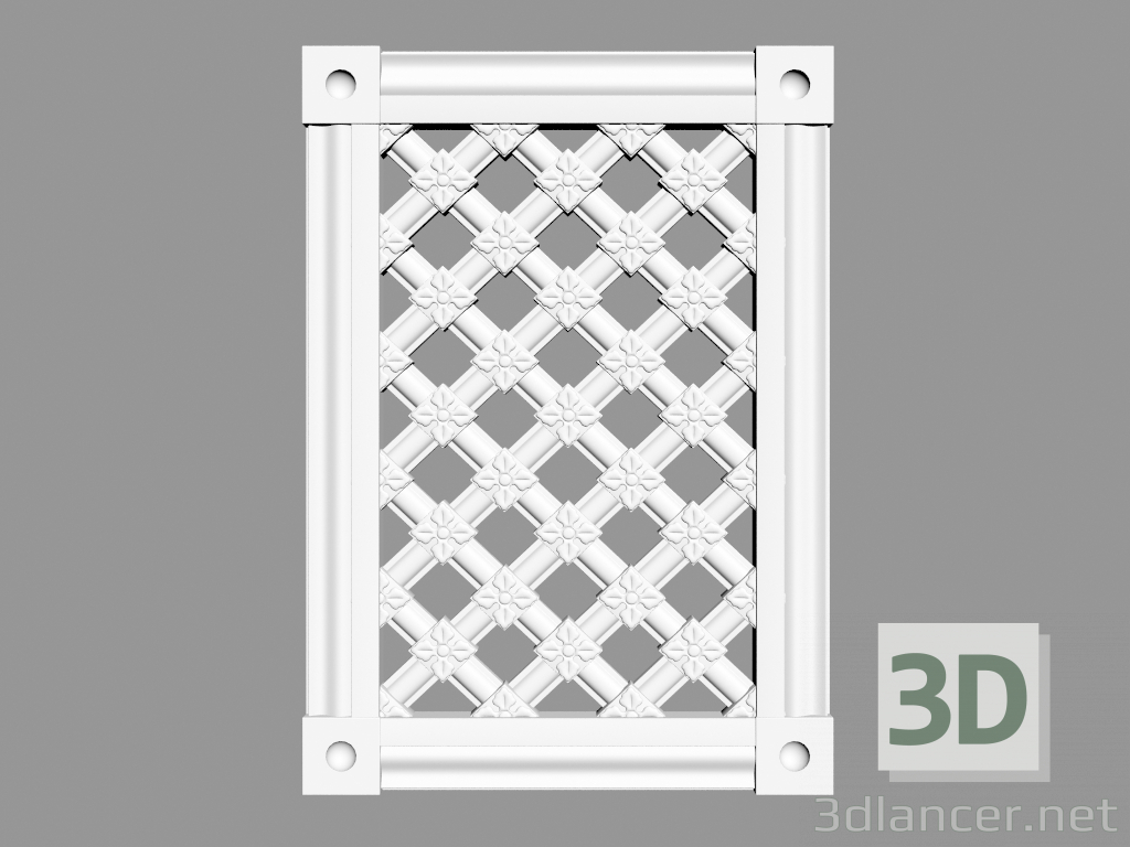 modèle 3D Grille de ventilation (VR3) - preview