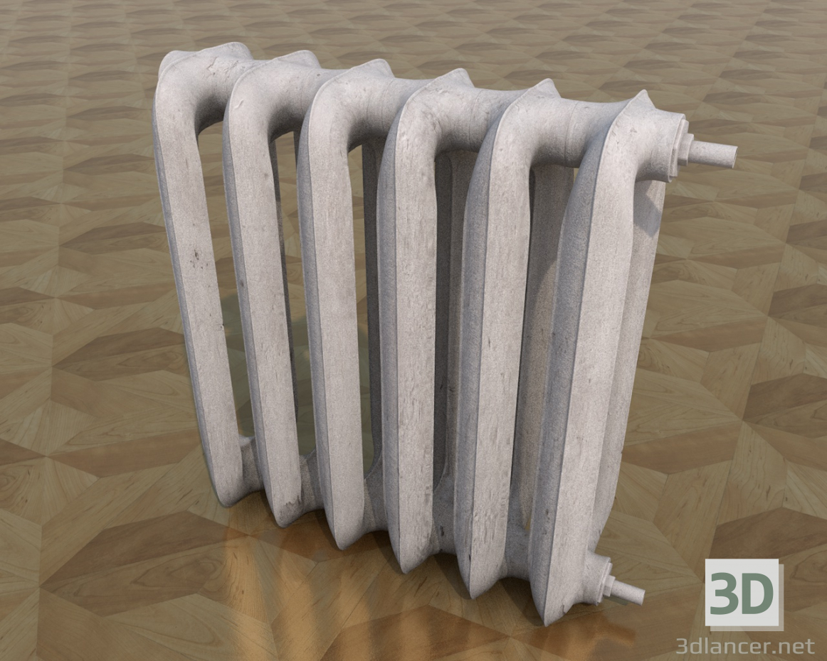 3d Battery (radiator) heating, painted cast iron. model buy - render