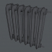 3d Battery (radiator) heating, painted cast iron. model buy - render