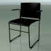3D Modell Stapelbarer Stuhl mit Armlehnen 6603 (Polypropylen Schwarz, V25) - Vorschau