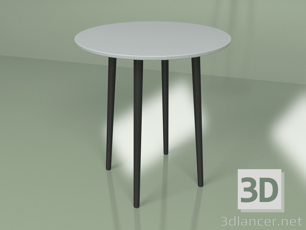Modelo 3d Mesa de jantar pequena Sputnik 70 cm (cinza claro) - preview
