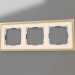 modèle 3D Cadre pour 3 postes Baguette (laiton ivoire) - preview