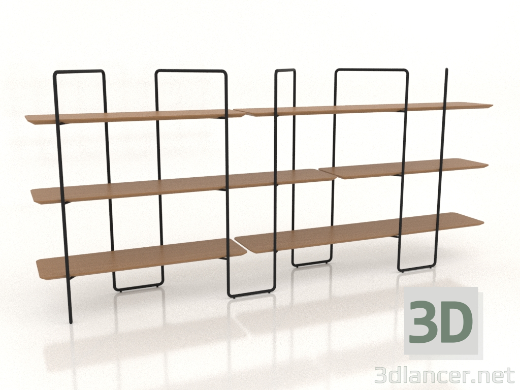 modello 3D Rack modulare (composizione 14 (05+02+U)) - anteprima