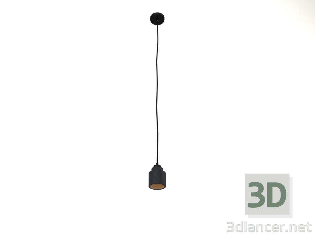 modello 3D Lampada a sospensione Sinistra (Nera) - anteprima