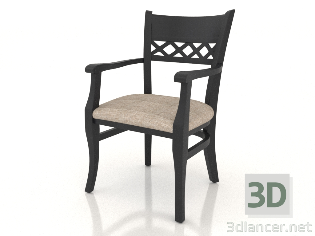 3D Modell Stuhl (Sessel) Edinburgh (Wenge dunkel) - Vorschau