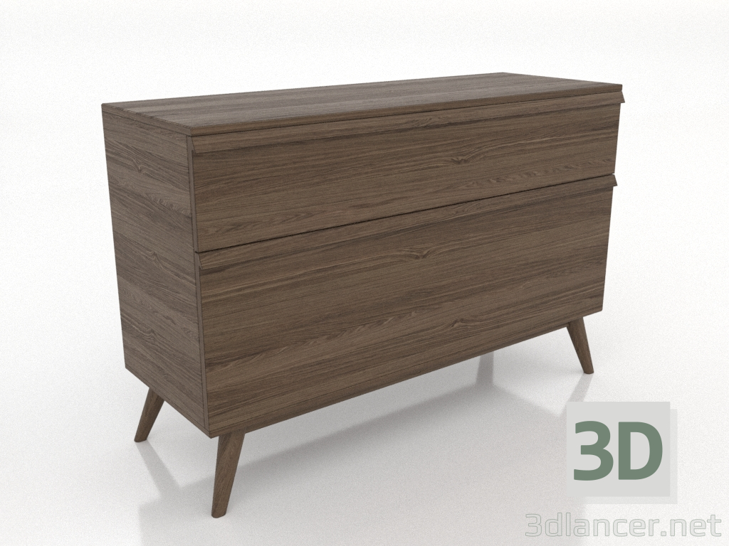 3d model Cómoda 4 cajones 1200 mm (nogal fresno aclarado) - vista previa 3d model Cómoda 4 cajones 1200 mm (nogal fresno aclarado) - vista previa